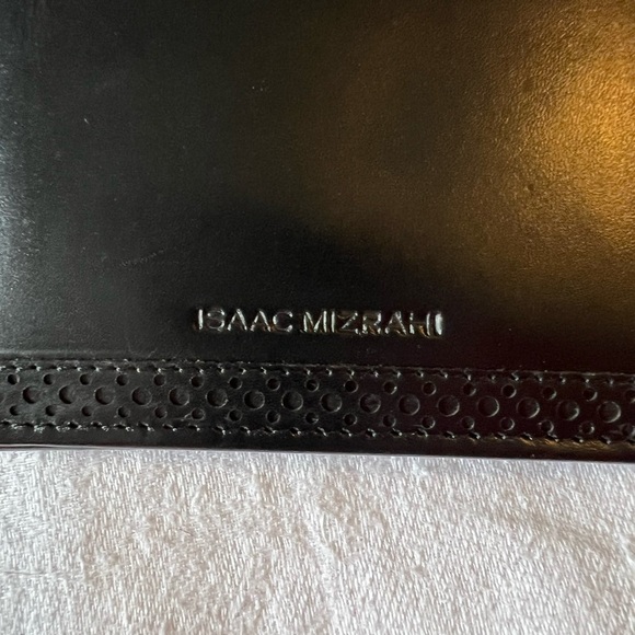 Isaac Mizrahi Black Embossed Leather Wallet - Picture 5 of 6